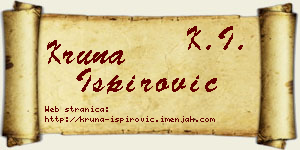 Kruna Ispirović vizit kartica